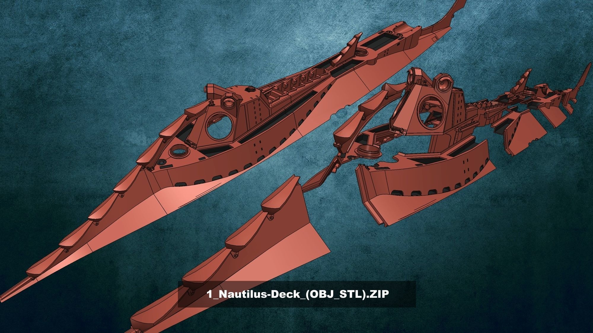 Nautilus detailed 3D print model_17