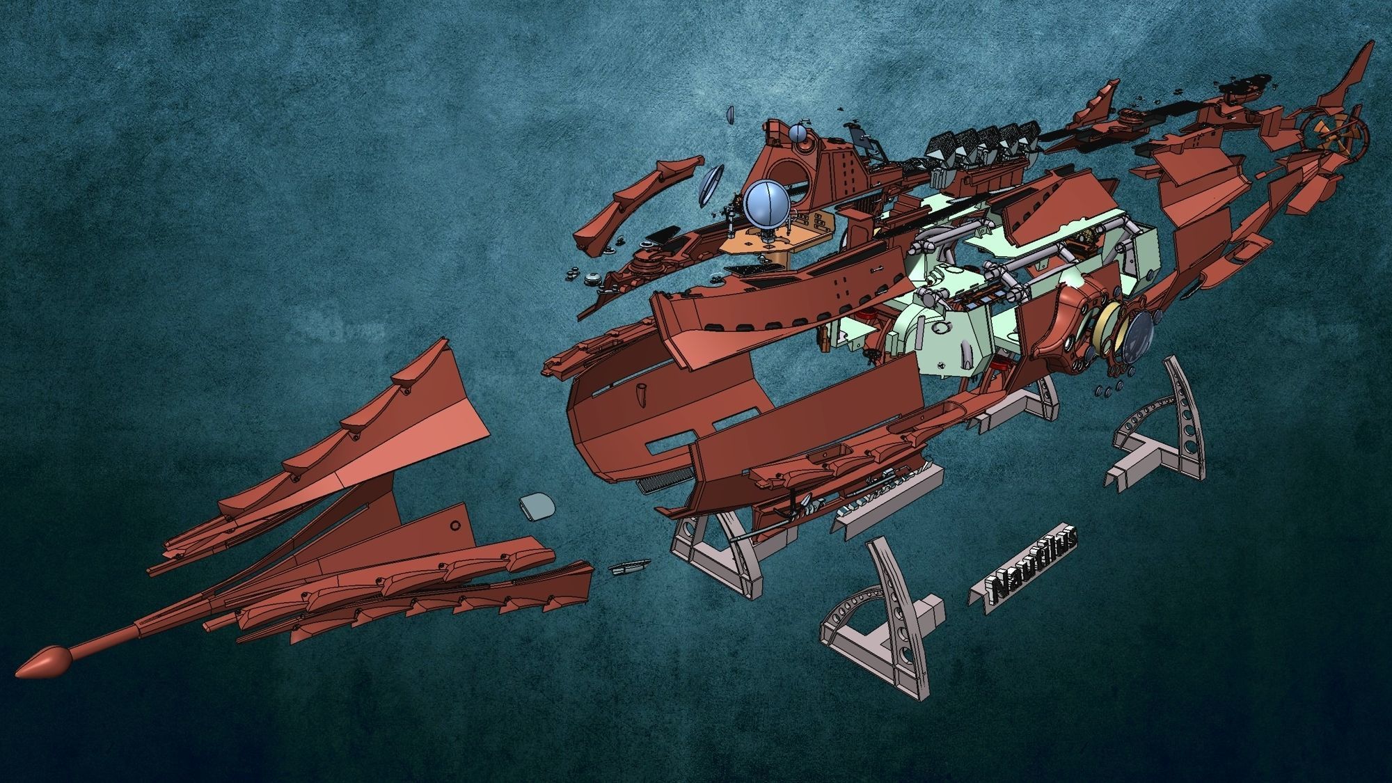 Nautilus detailed 3D print model_12