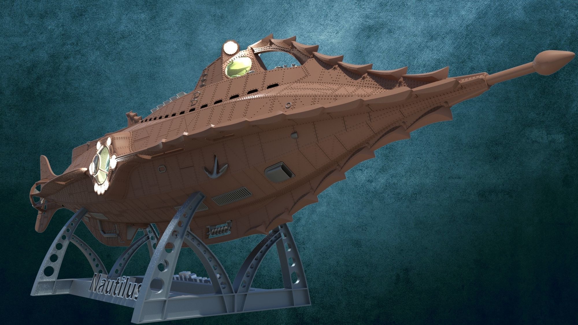 Nautilus detailed 3D print model_3
