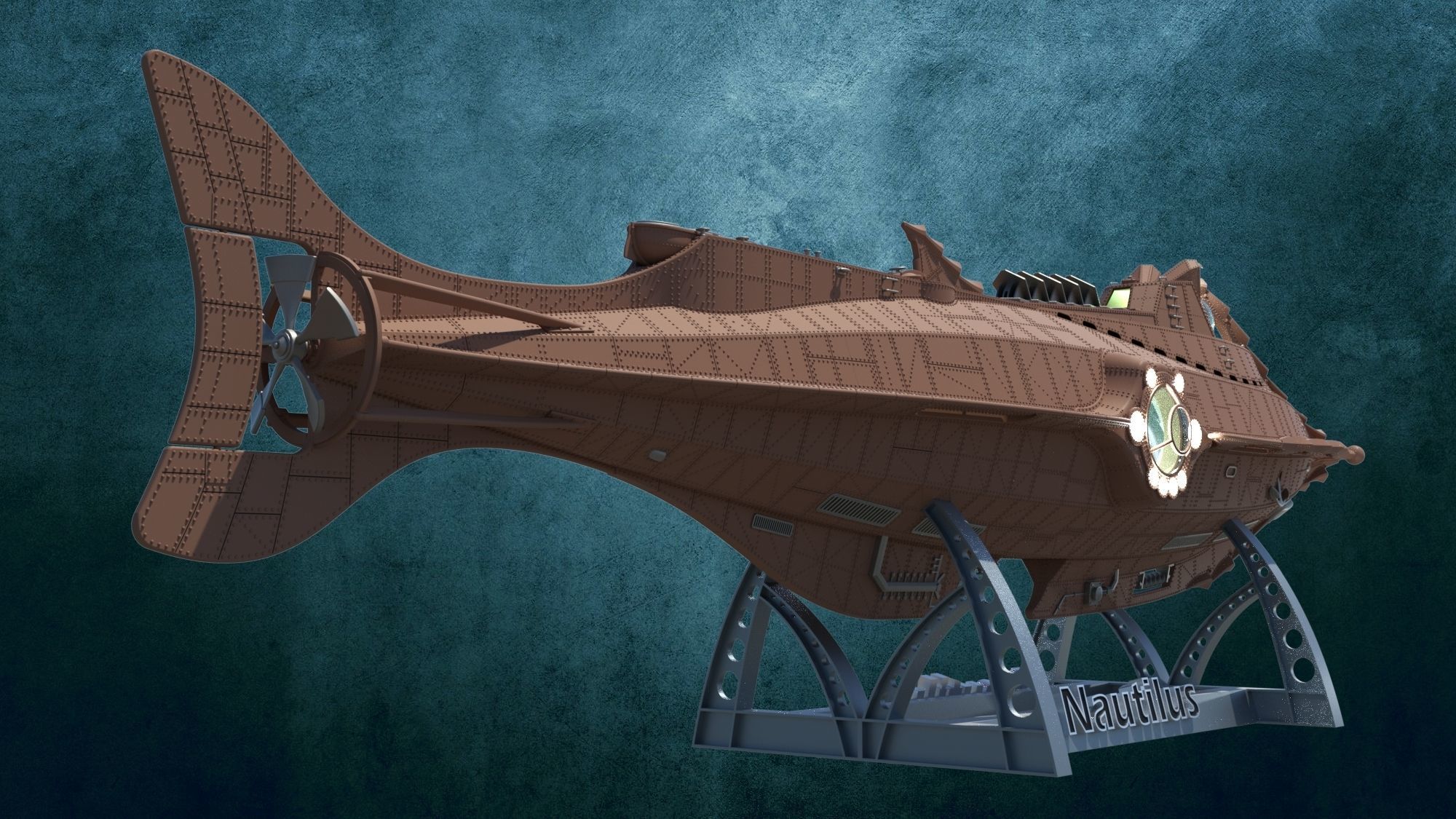 Nautilus detailed 3D print model_5