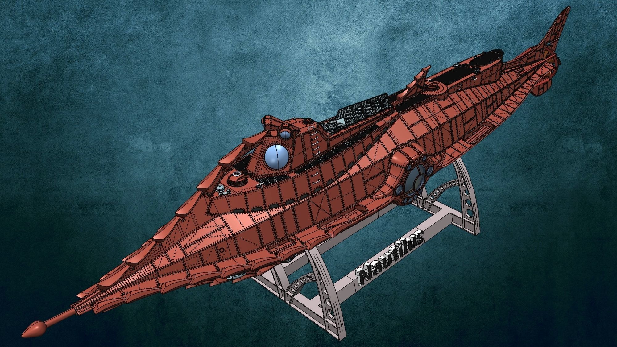 Nautilus detailed 3D print model_13