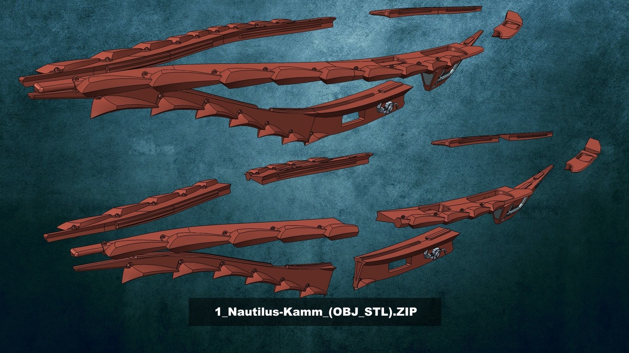 Nautilus detailed 3D print model_19