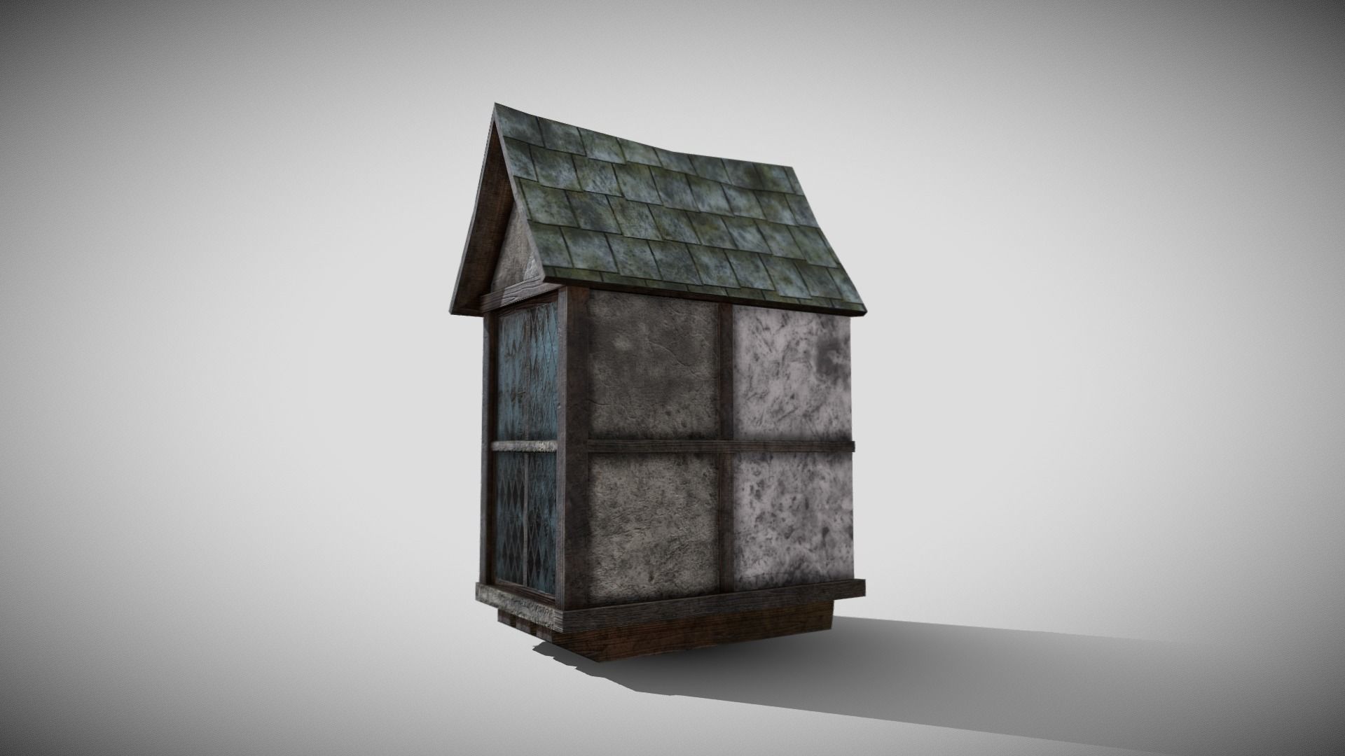 Medieval Dormer Low-poly 3D model_2