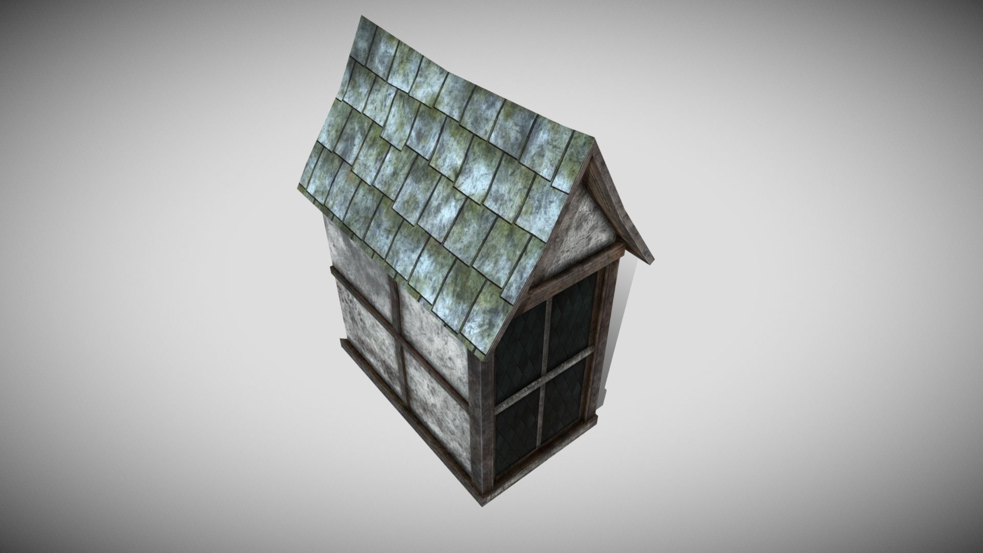 Medieval Dormer Low-poly 3D model_6