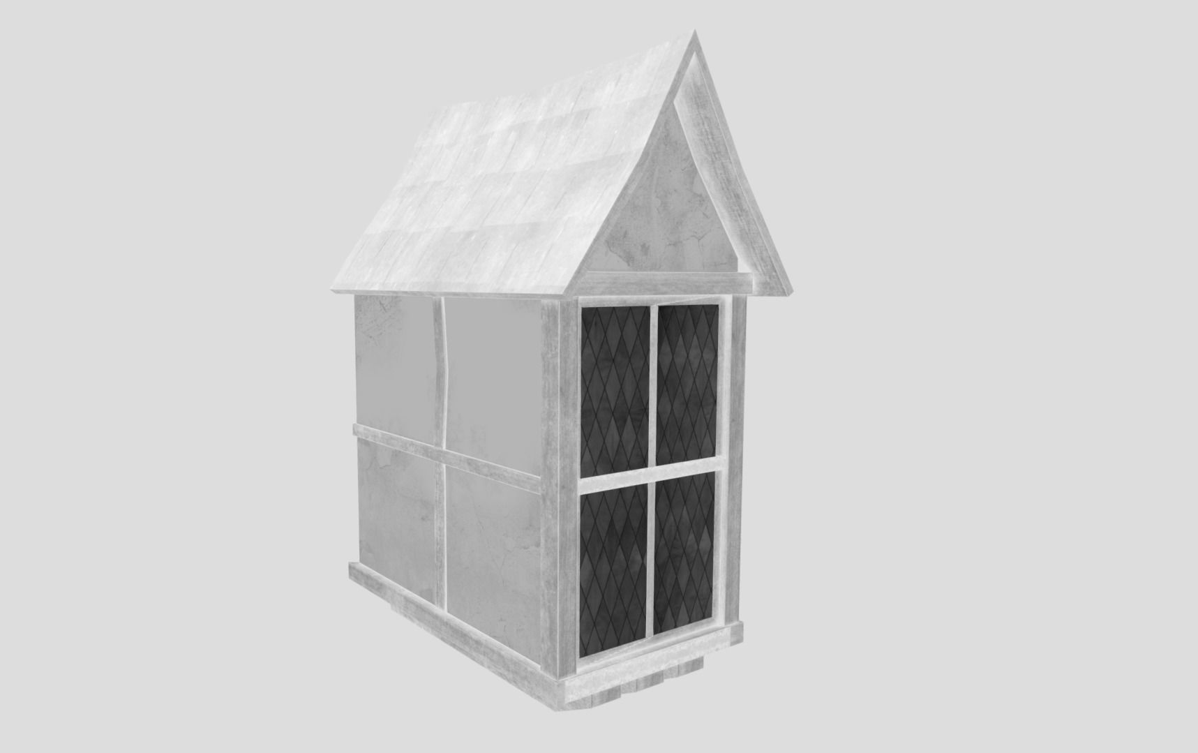 Medieval Dormer Low-poly 3D model_12