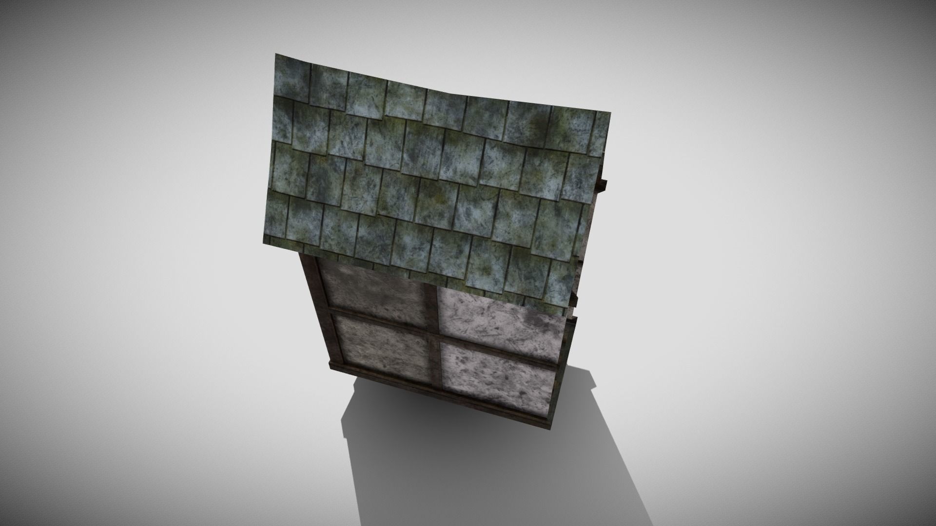 Medieval Dormer Low-poly 3D model_7