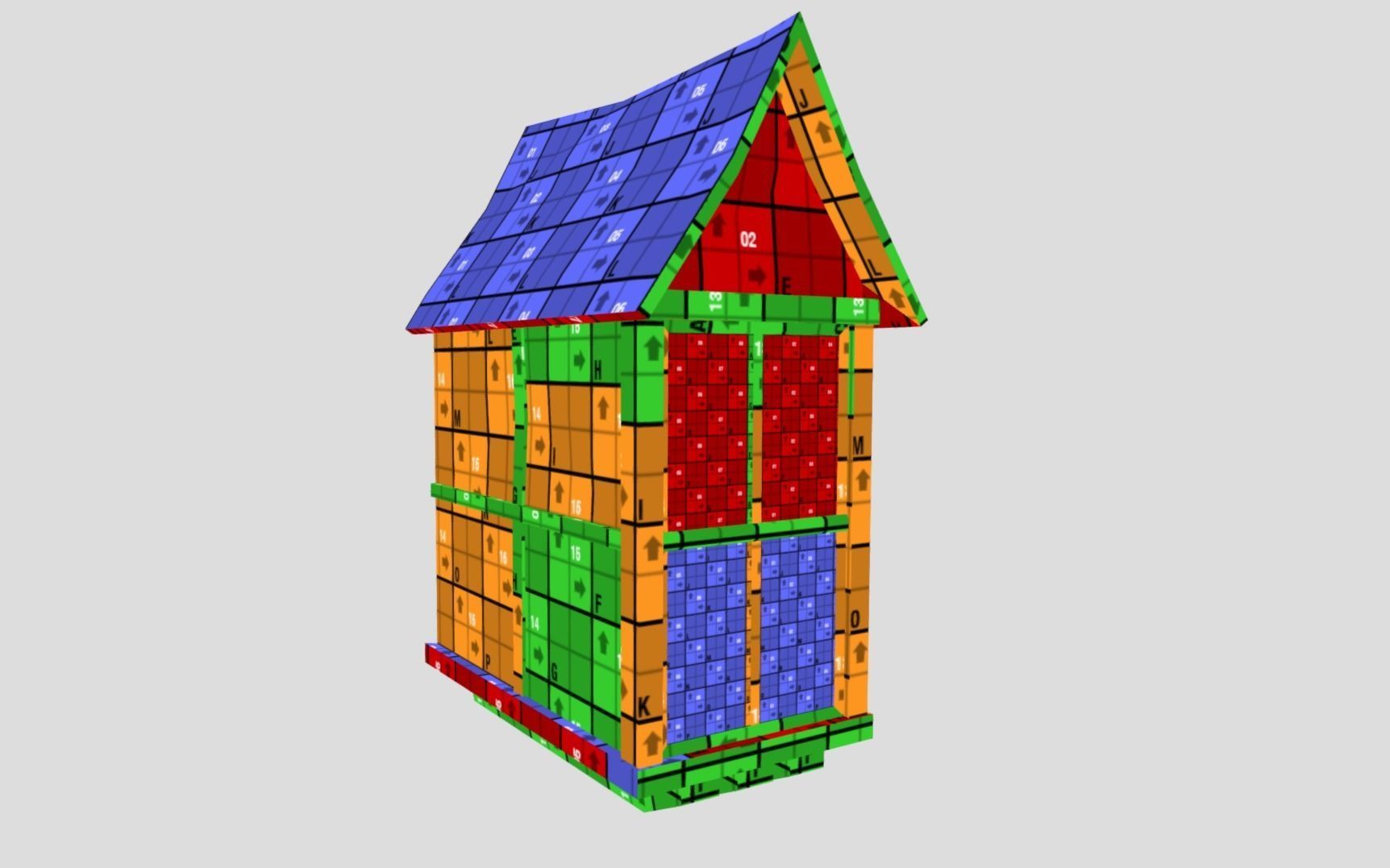 Medieval Dormer Low-poly 3D model_9