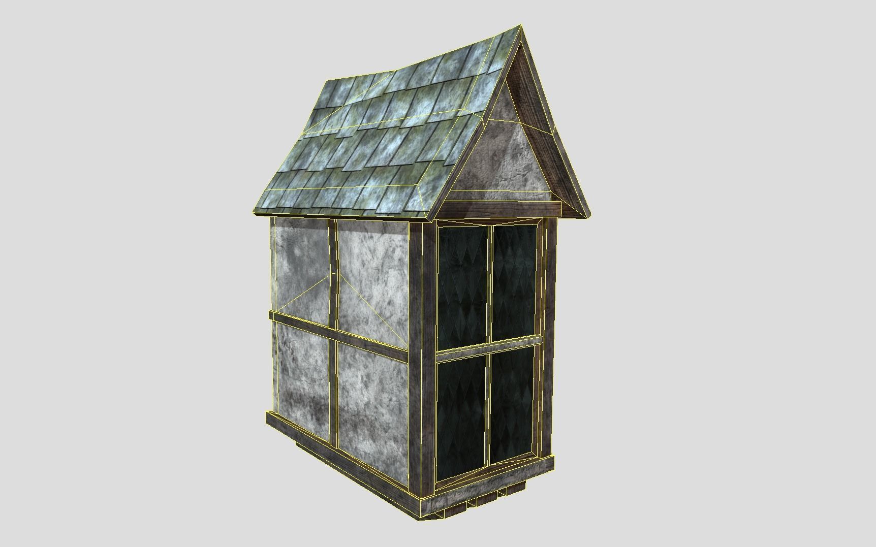 Medieval Dormer Low-poly 3D model_13