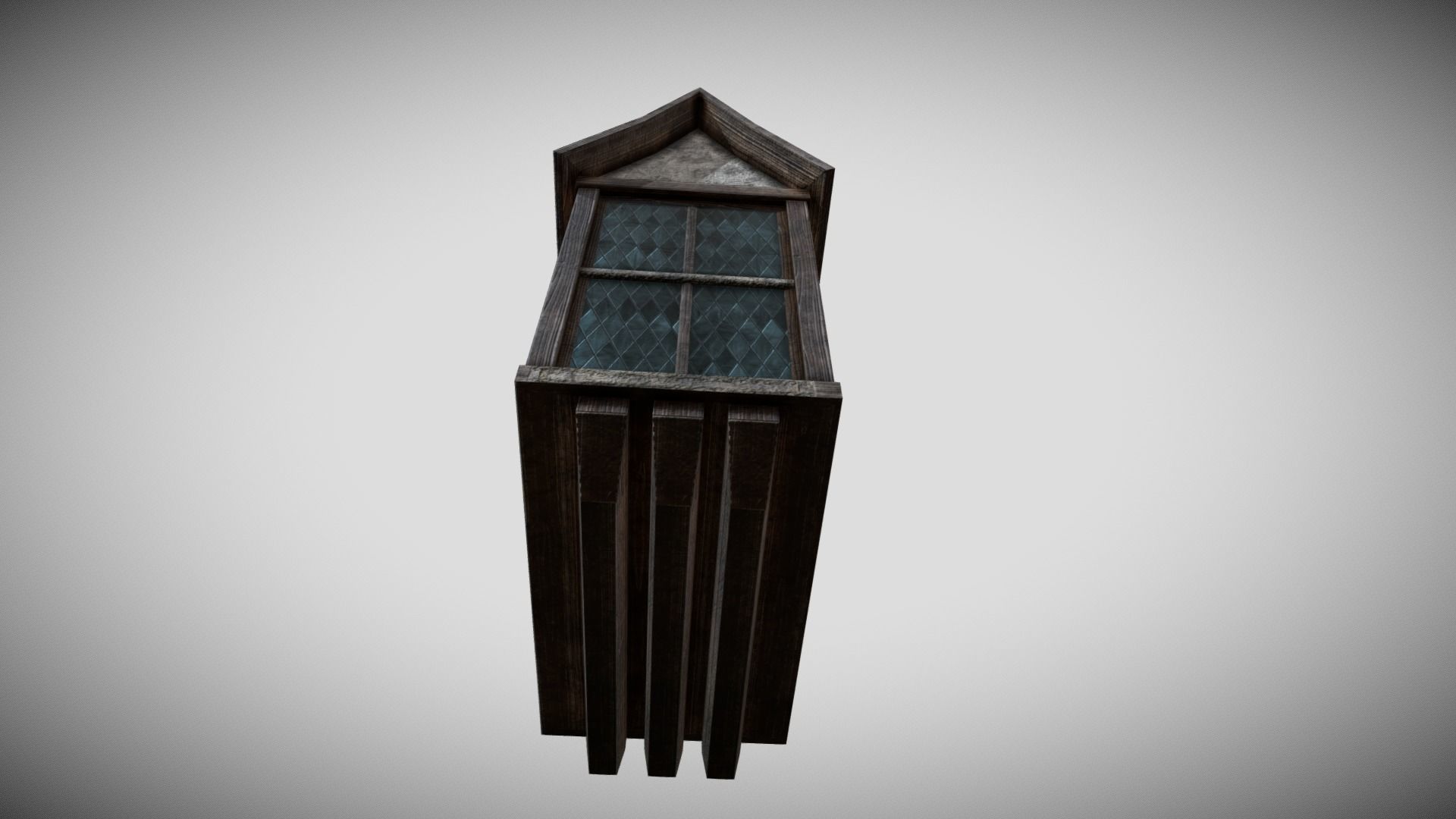 Medieval Dormer Low-poly 3D model_4