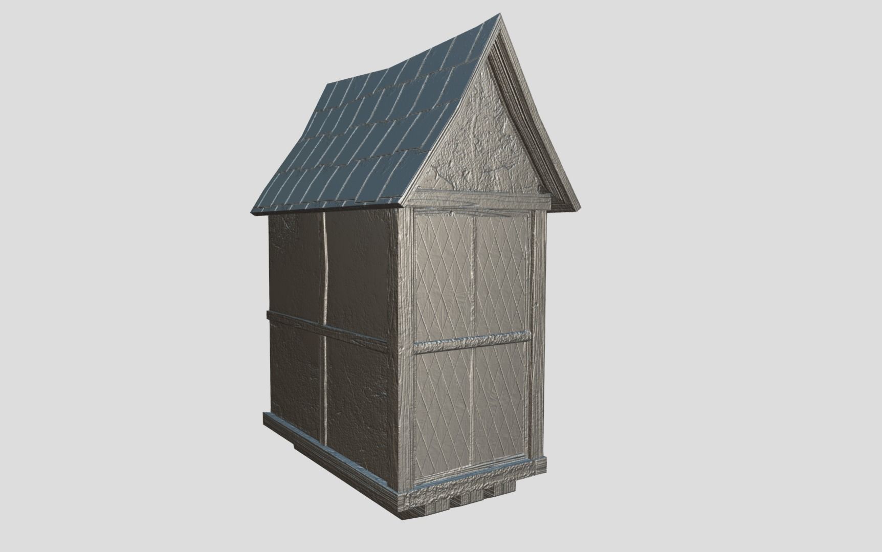 Medieval Dormer Low-poly 3D model_10