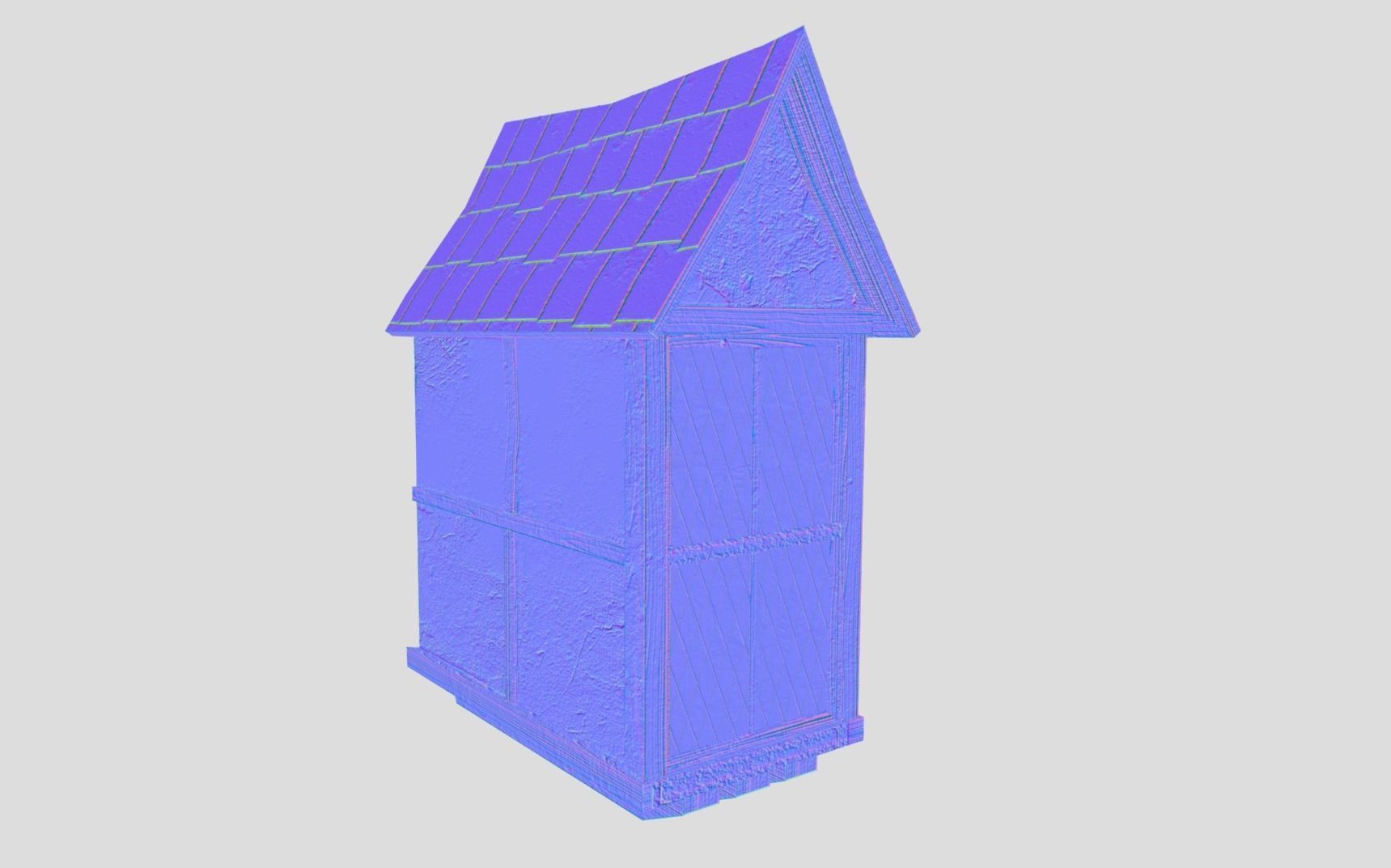 Medieval Dormer Low-poly 3D model_11
