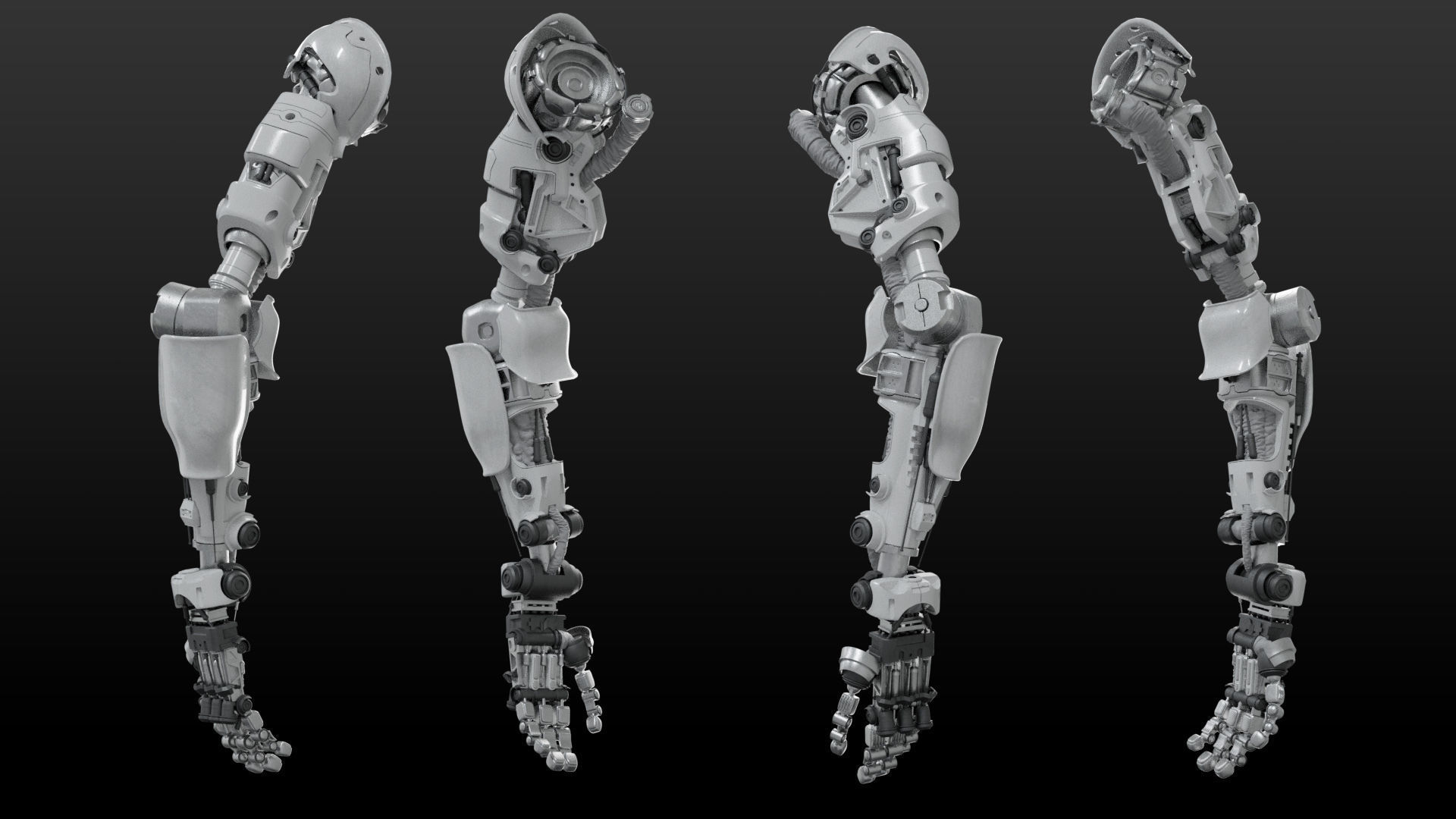 FPS Hand mechanical 06 3D model_1