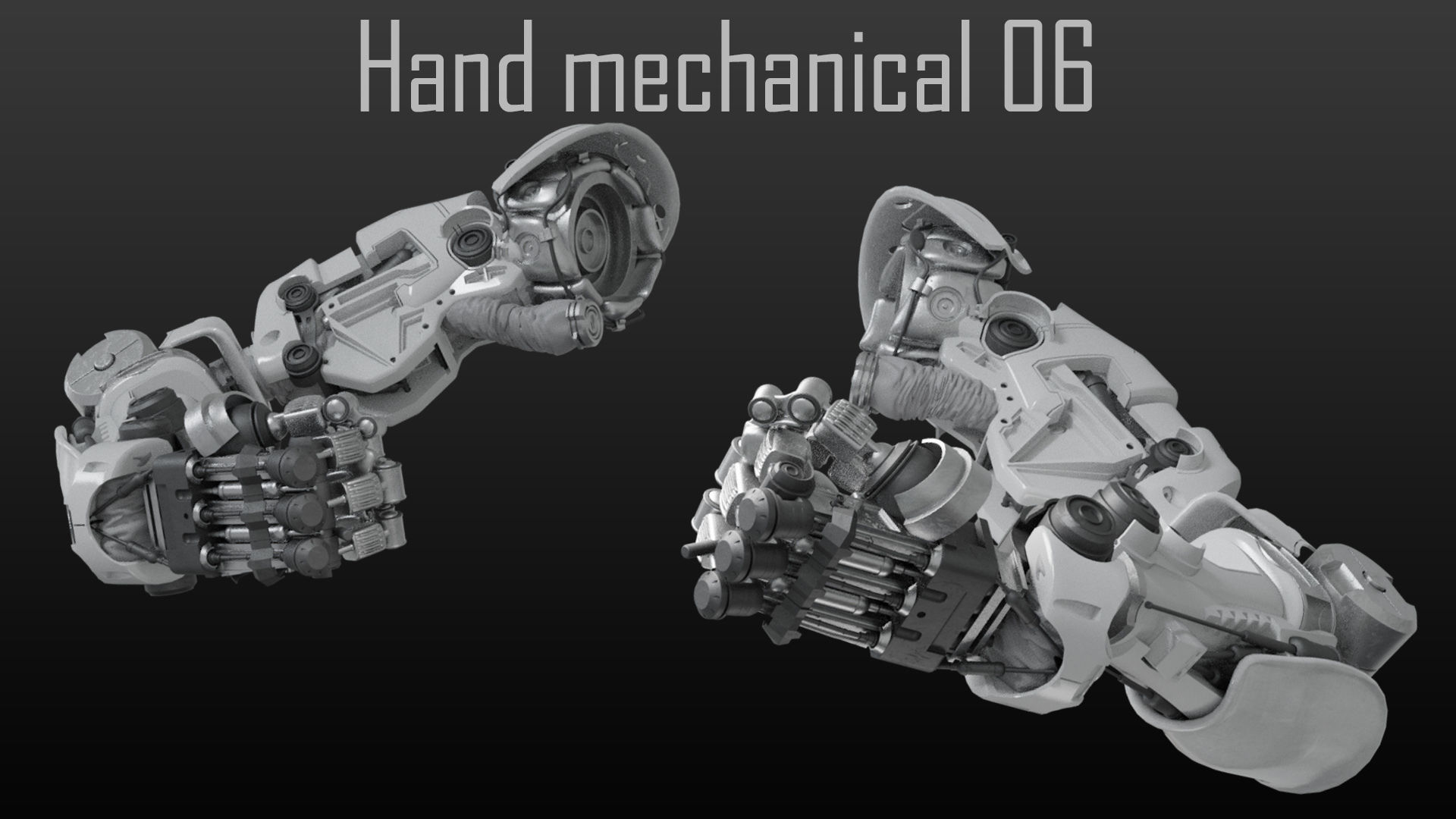FPS Hand mechanical 06 3D model_5