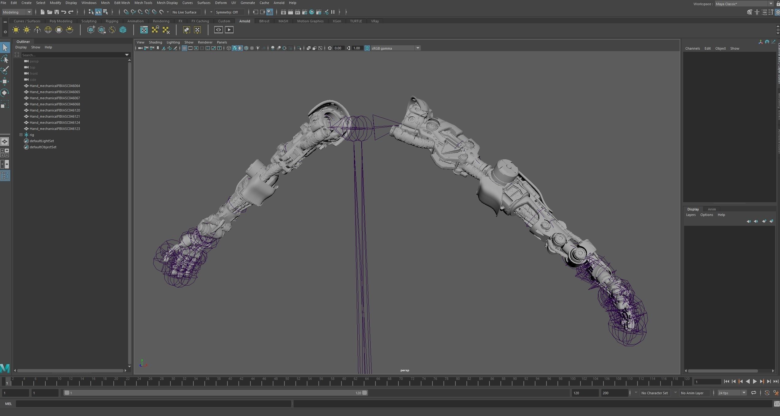 FPS Hand mechanical 06 3D model_22