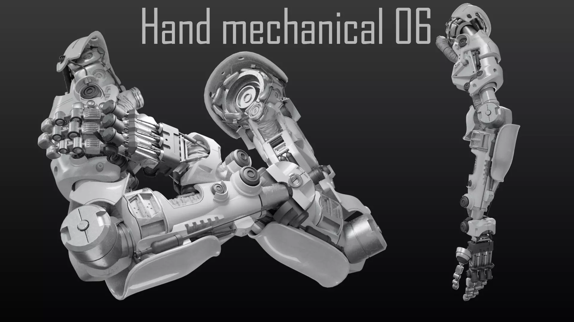FPS Hand mechanical 06 3D model_0