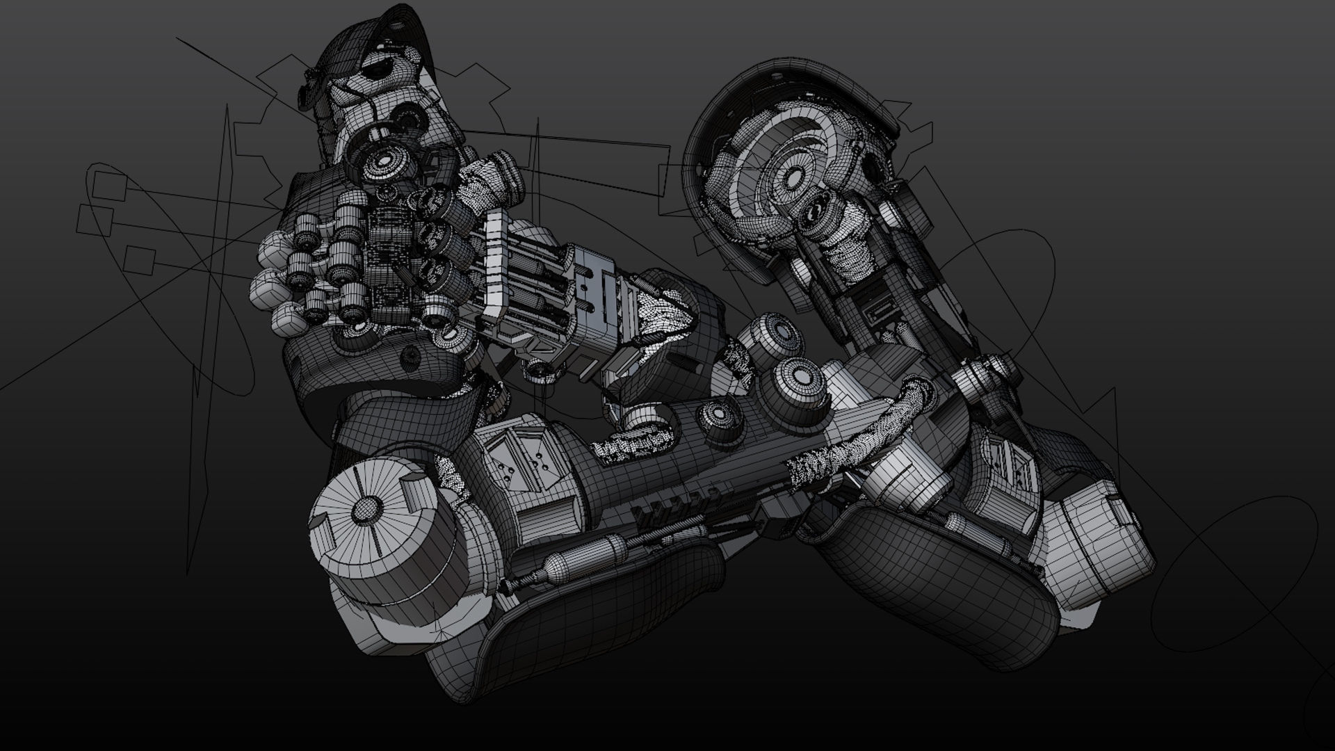 FPS Hand mechanical 06 3D model_18