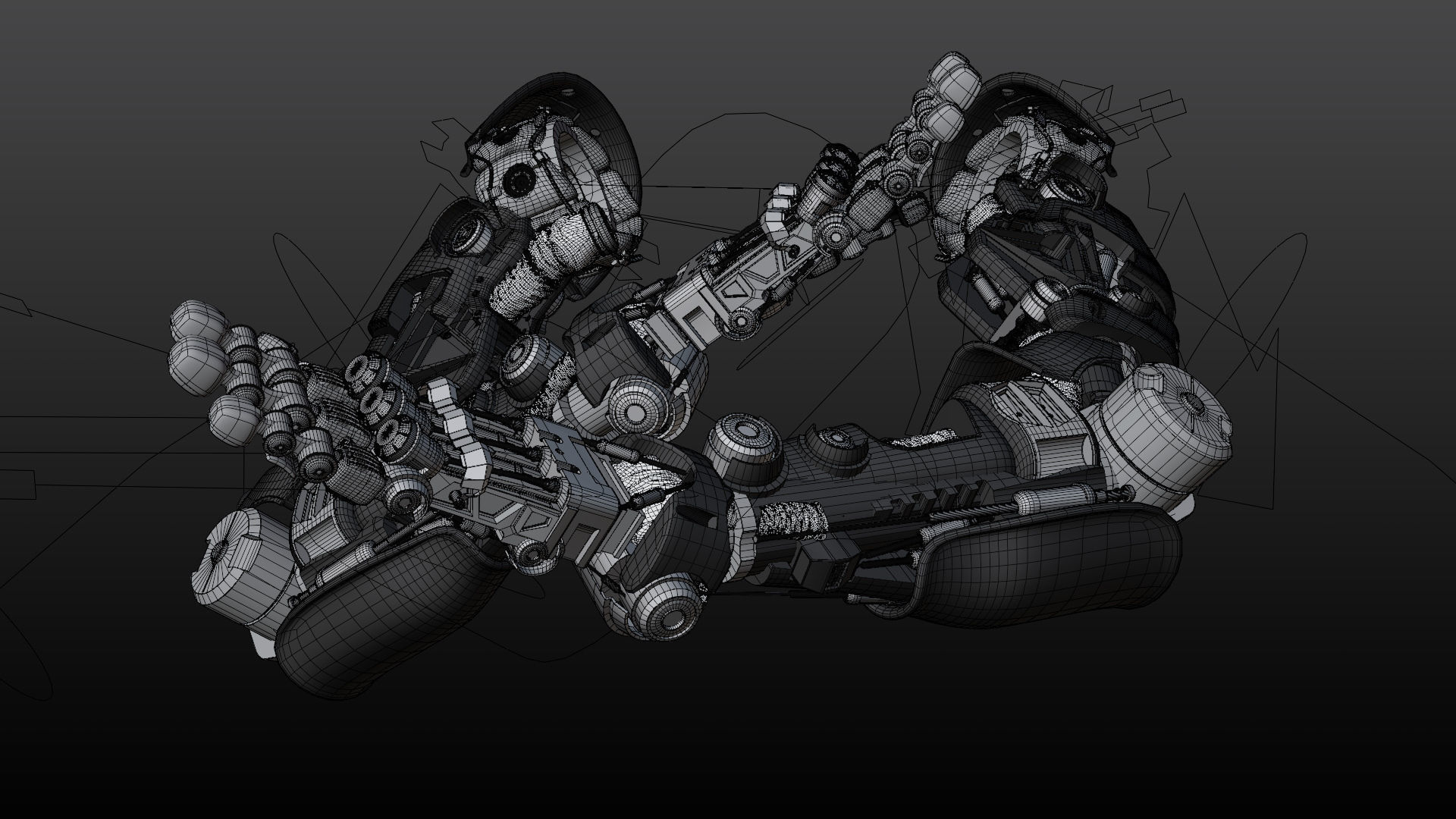 FPS Hand mechanical 06 3D model_17