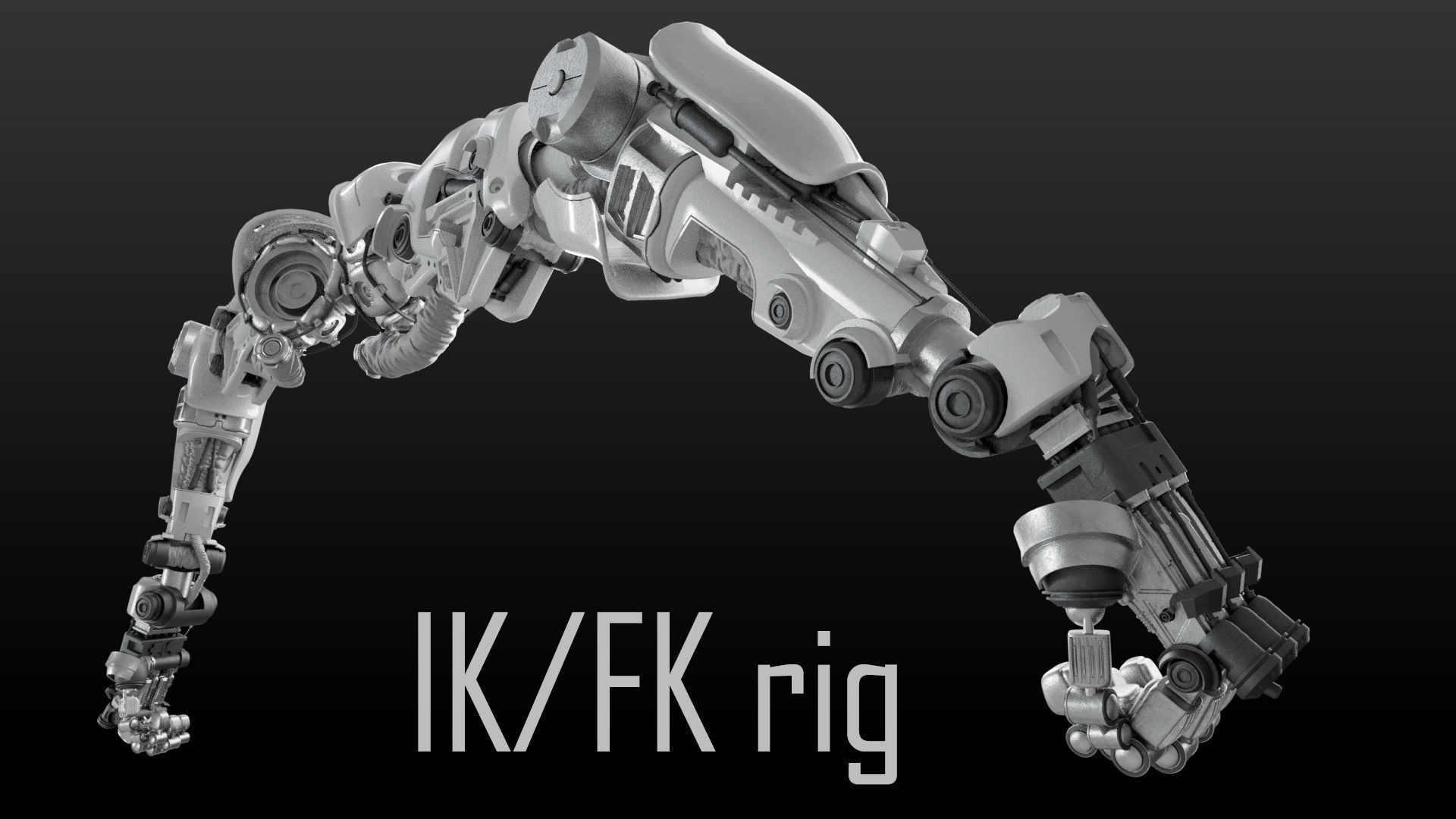FPS Hand mechanical 06 3D model_7