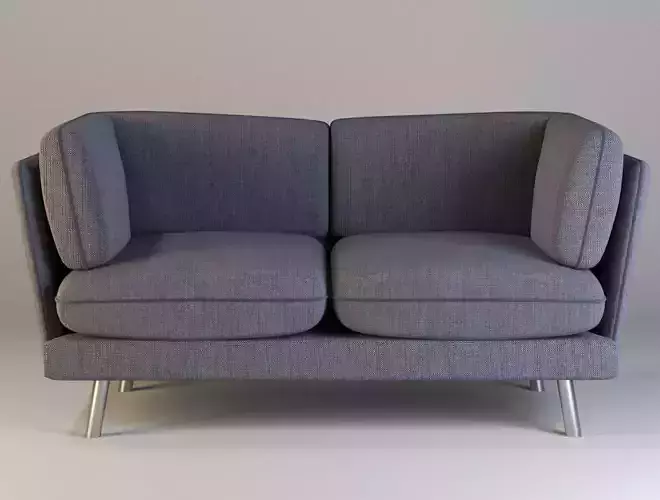 Modern sofa with two types of materials