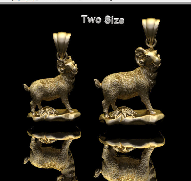 goat jewelry 2 3D print model_3