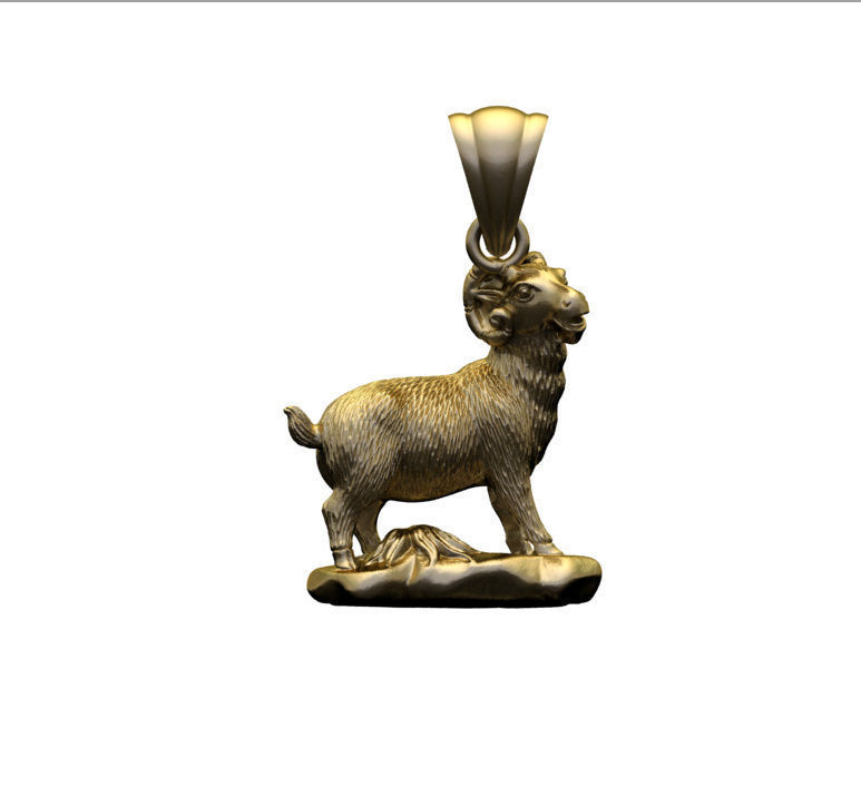 goat jewelry 2 3D print model_2