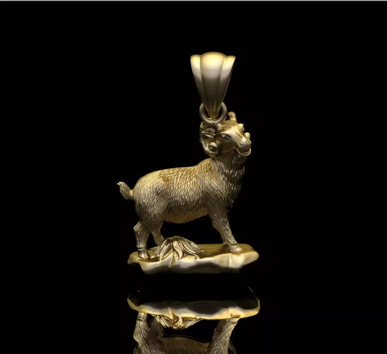 goat jewelry 2 3D print model_0