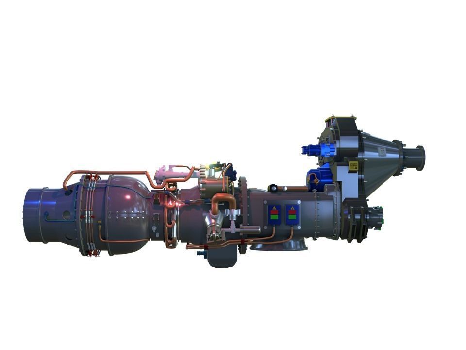 INDIAN-TURBO-PROPELLER rocket engine 3D model_4