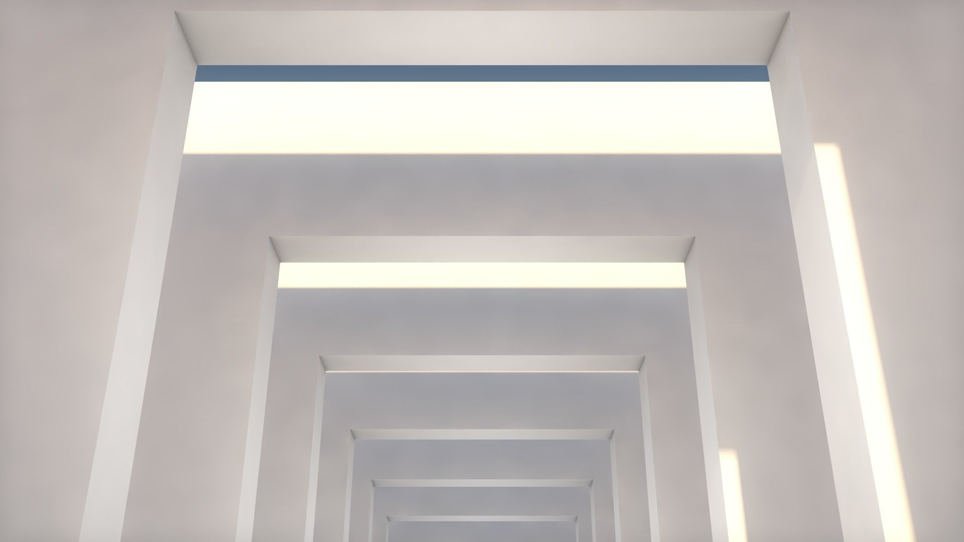 Sci Fi Tunnel Low-poly 3D model_2