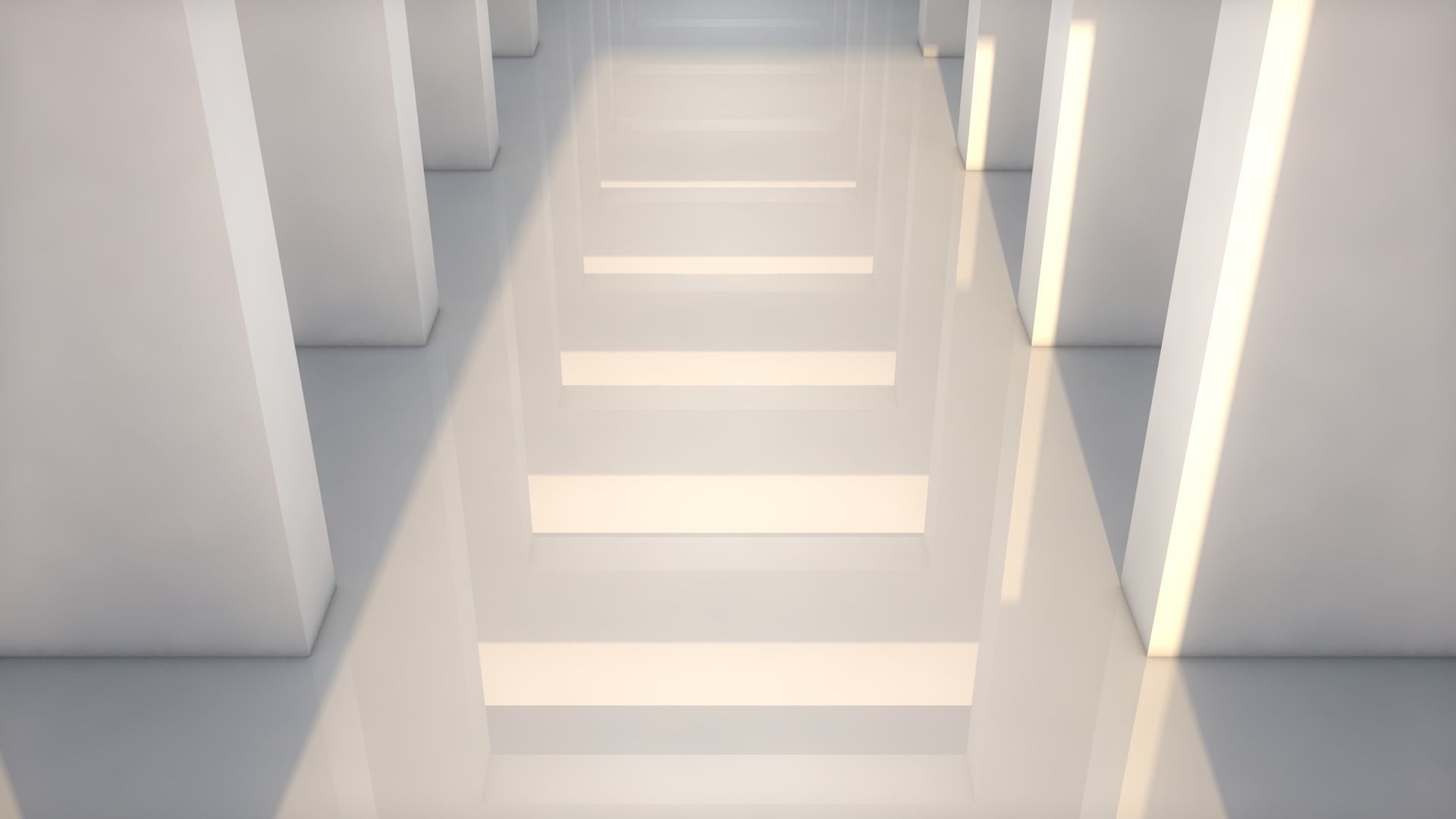 Sci Fi Tunnel Low-poly 3D model_1