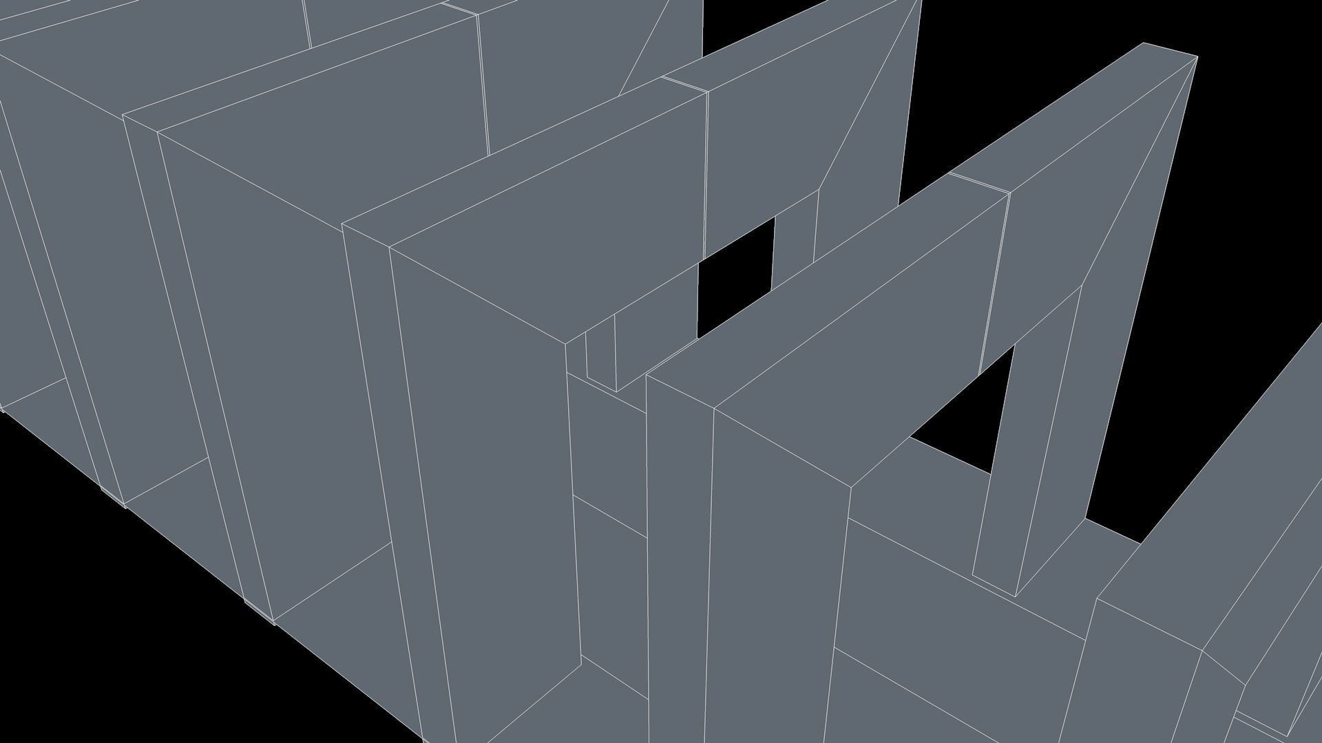 Sci Fi Tunnel Low-poly 3D model_8