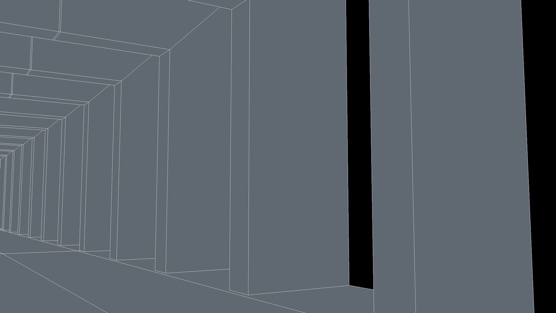 Sci Fi Tunnel Low-poly 3D model_7