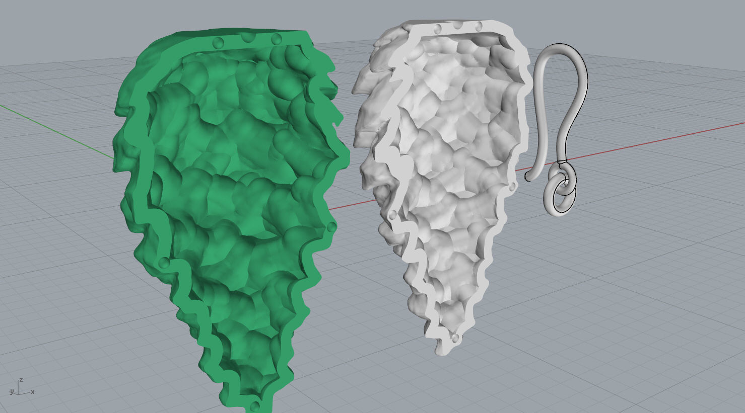 CHRISTMAS EARRINGS N -238 3D print model_13