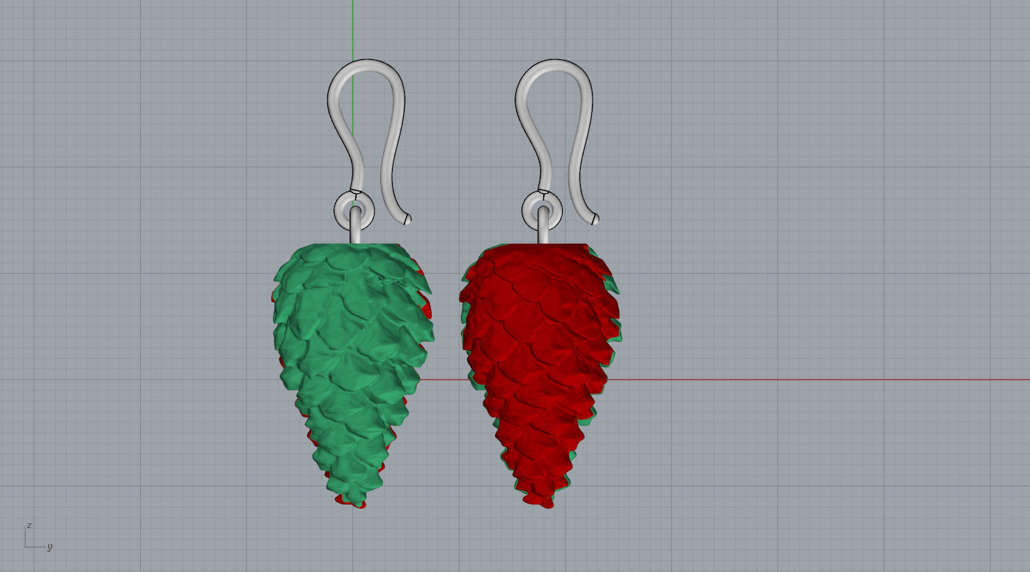 CHRISTMAS EARRINGS N -238 3D print model_14