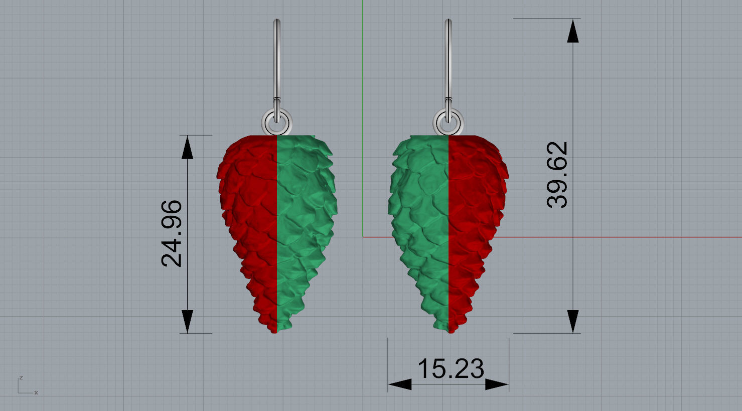 CHRISTMAS EARRINGS N -238 3D print model_10