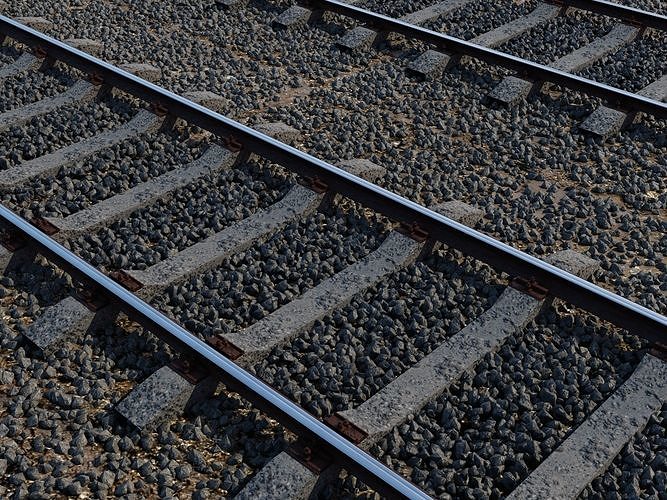 Rails Material and model Free low-poly 3D model