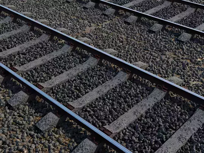 Rails Material and model Free low-poly 3D model