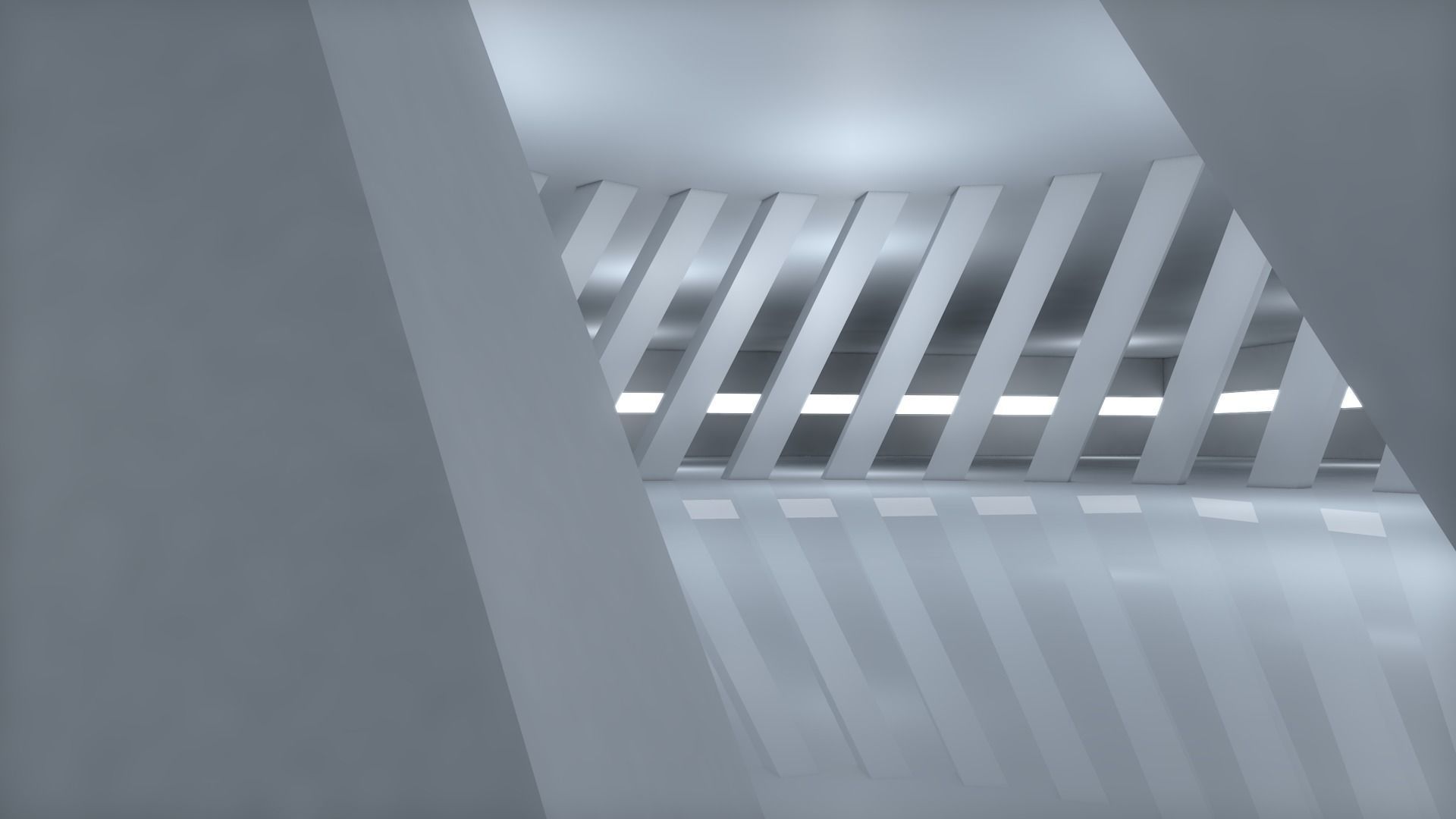 Sci Fi WareHouse Low-poly 3D model_3