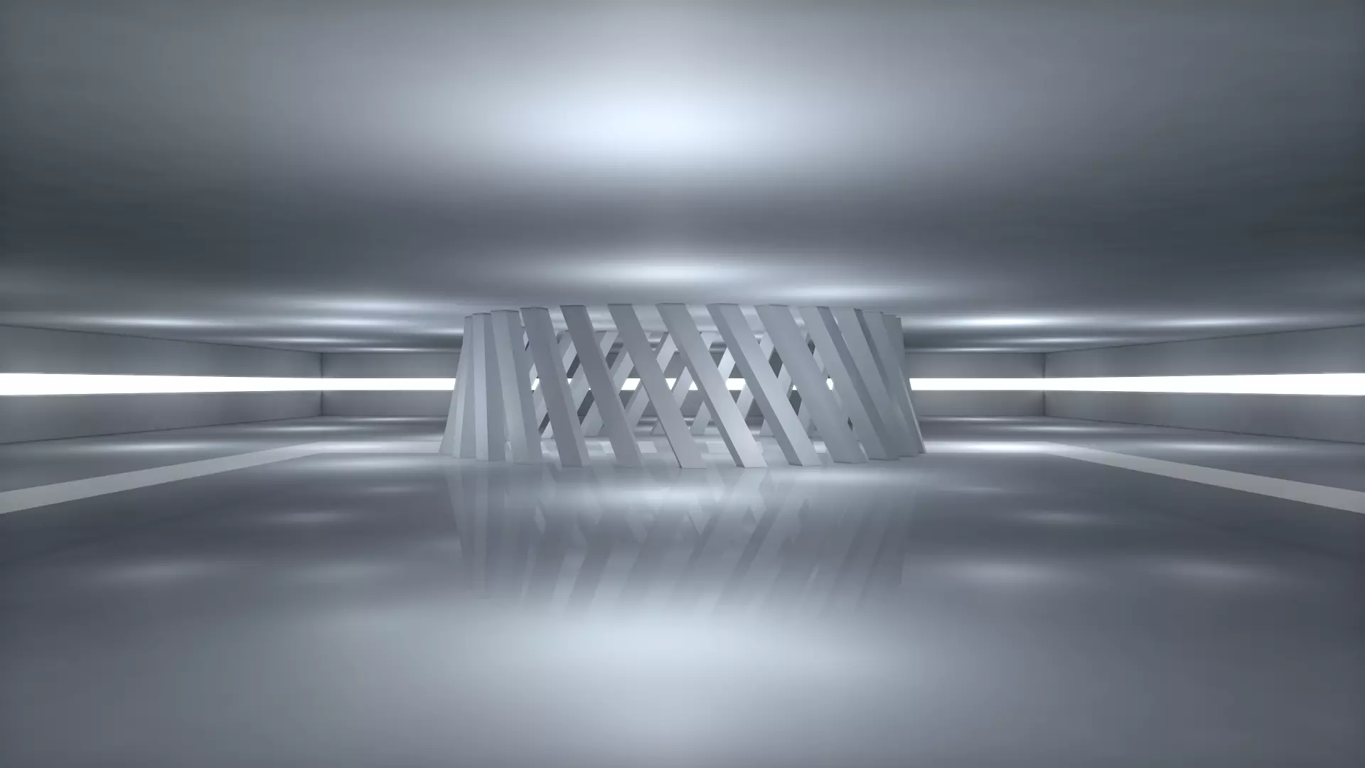 Sci Fi WareHouse Low-poly 3D model_0