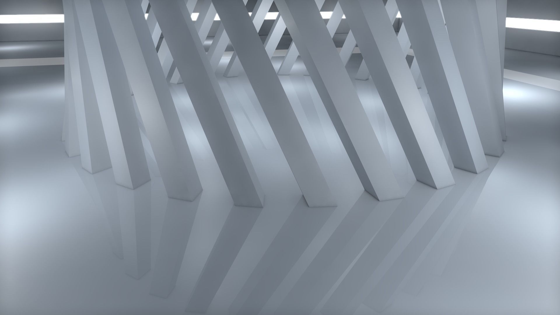 Sci Fi WareHouse Low-poly 3D model_2