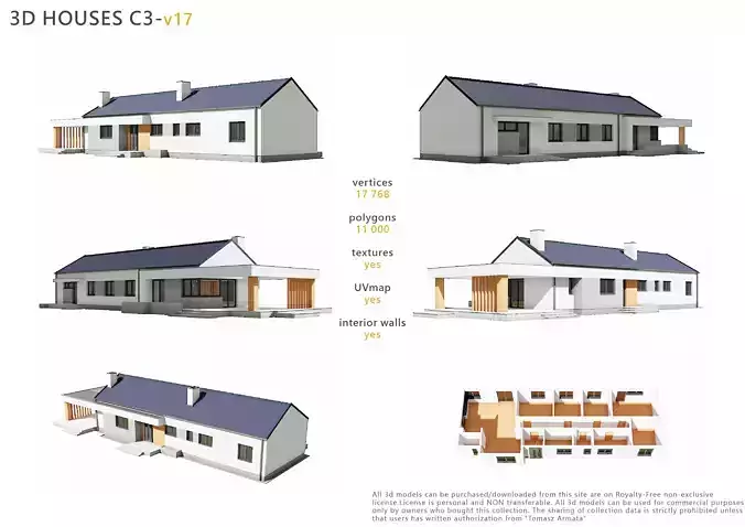 House C3V17 Low-poly 3D model