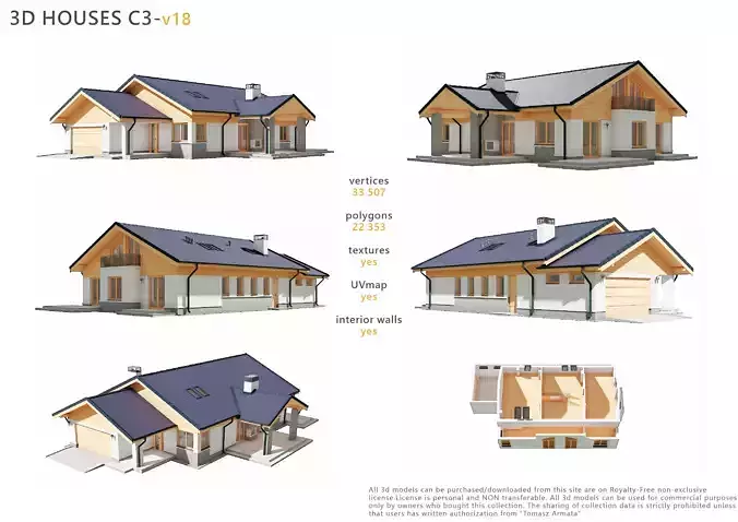House C3V18 Low-poly 3D model