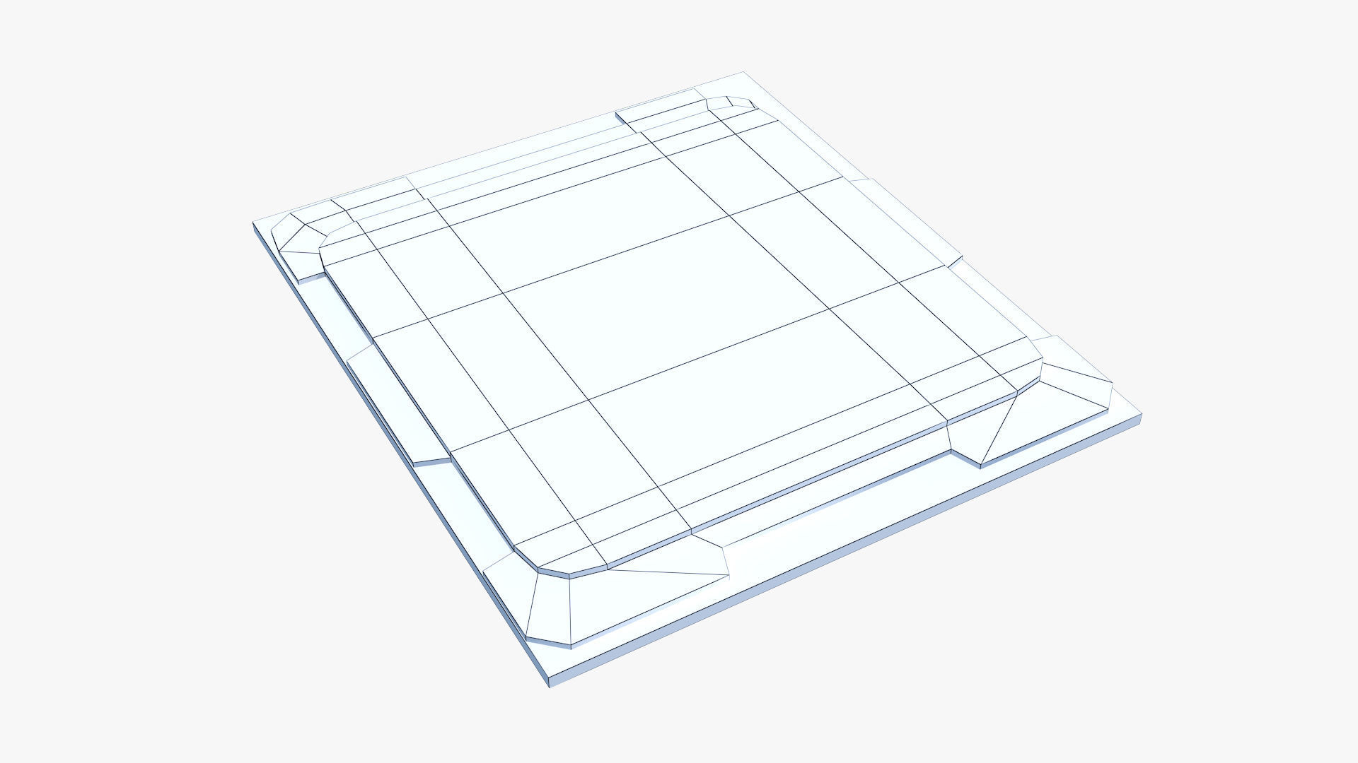 Intel Xeon W-2133 Low-poly 3D model_7