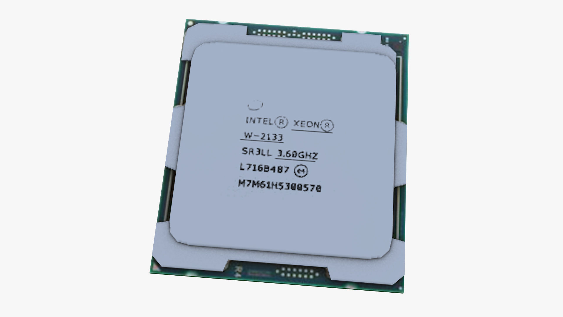 Intel Xeon W-2133 Low-poly 3D model_3