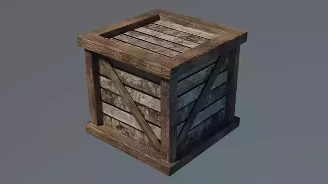 Old wooden box