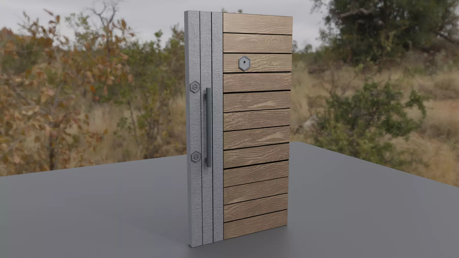 Modern Door Free low-poly 3D model