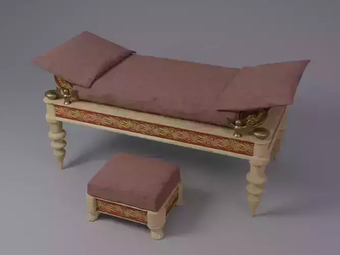 Ancient classical Kline - Triclinium 3D model