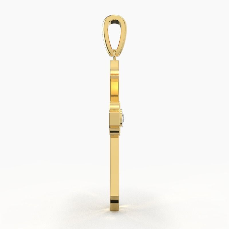 JESUS CROSS DIAMOND PENDANT 3D print model_5