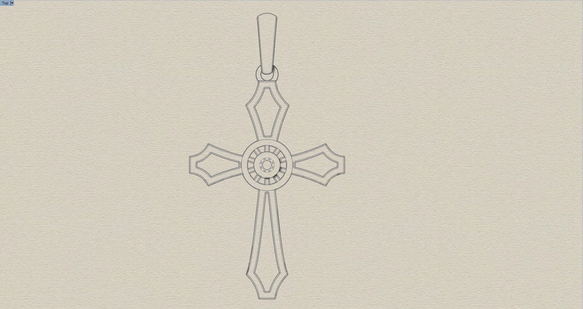 JESUS CROSS DIAMOND PENDANT 3D print model_10