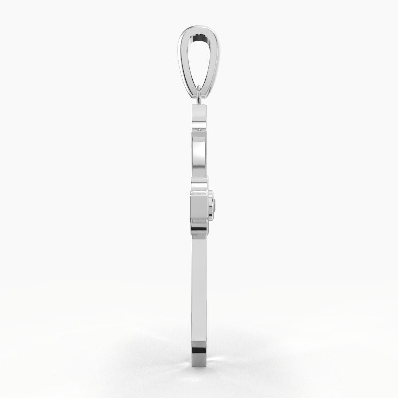 JESUS CROSS DIAMOND PENDANT 3D print model_17