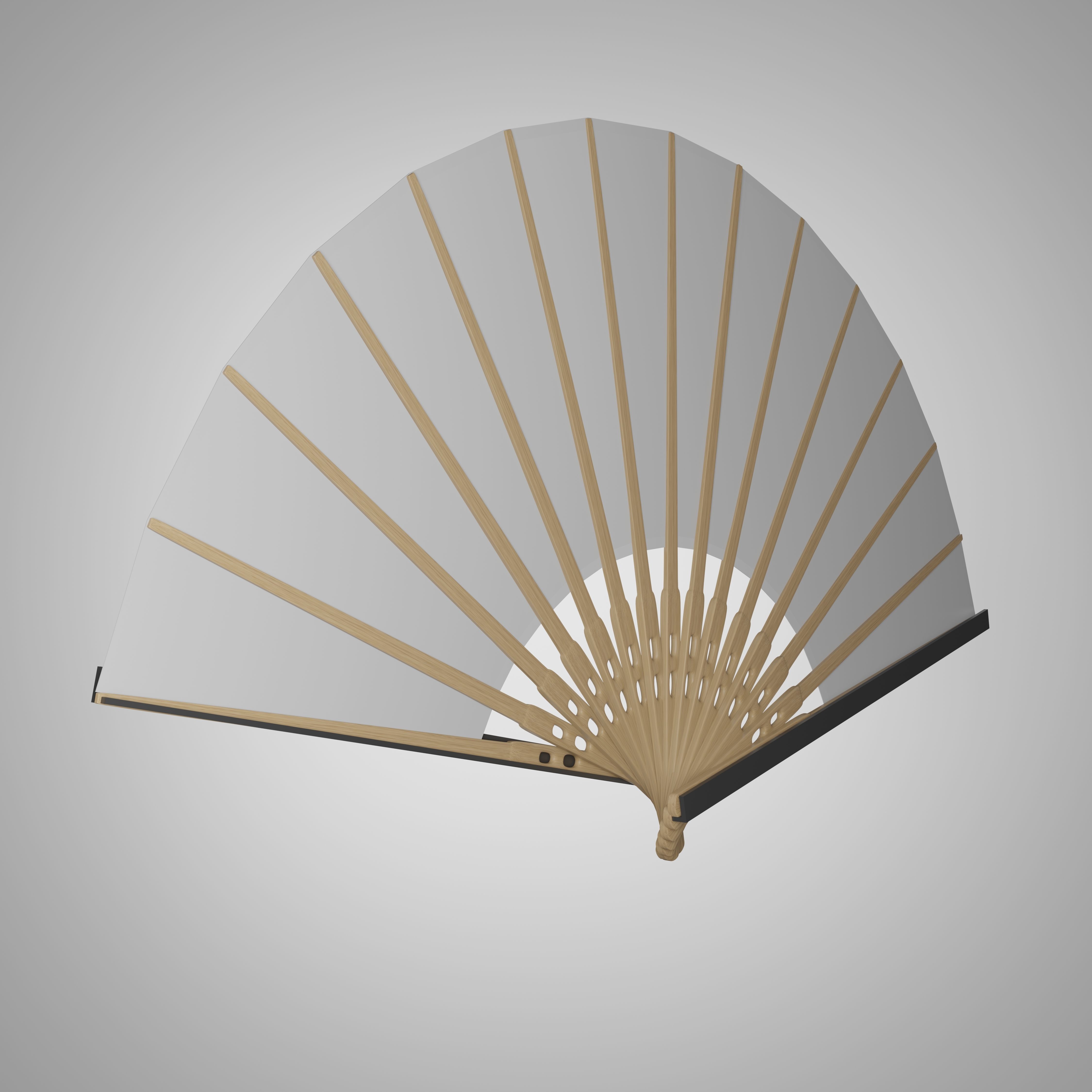 Fan japanese 3D model_2